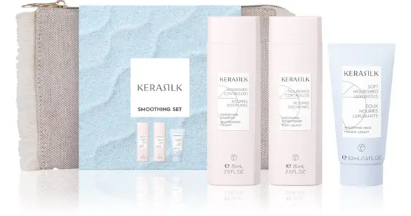 KERASILK Essentials Set travel kit for straightening hair 3 pcs