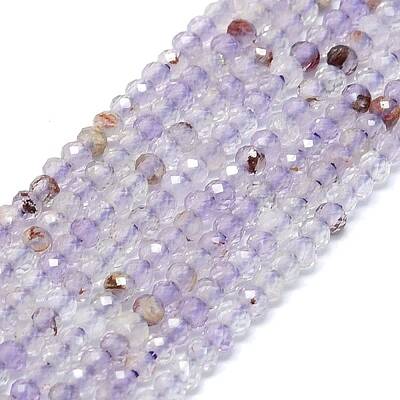 Natural Purple Lodolite Quartz Beads Strands