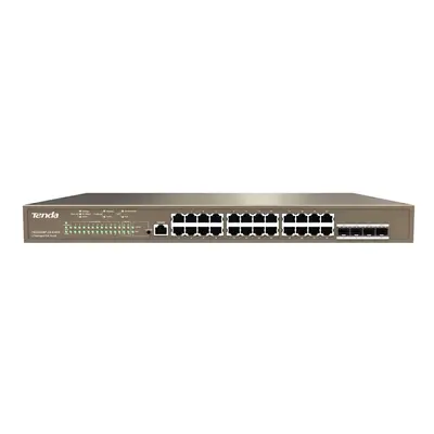 TEG5328P-24-410W Tenda 24-Ports 10/100/1000Base-T PoE with 4 x Separate 1000 Base-X SFP Ports Layer 3 Managed Ethernet Switch