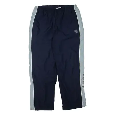 ADIDAS Womens Track Pants Blue Wide-Leg L W34 L32