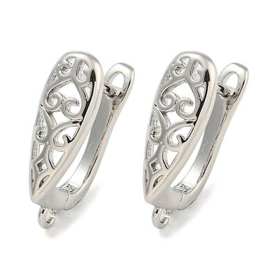 Rack Plating Brass Hoop Earring Findings