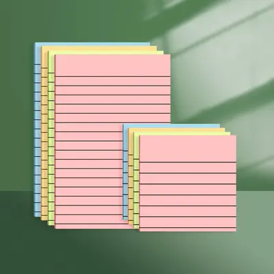 Line Sticky Note, Memo Pads, Colorful Sticky Note Pads, Office School Supplies