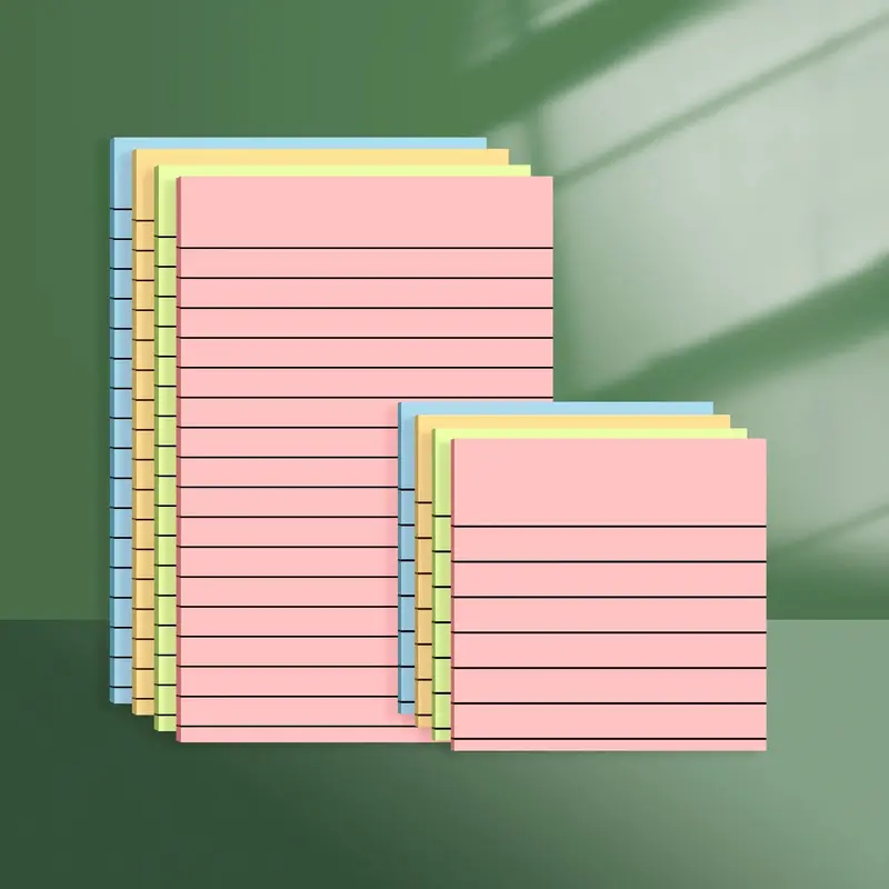 Line Sticky Note, Memo Pads, Colorful Sticky Note Pads, Office School Supplies