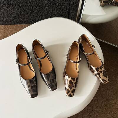 CHIKO Barbie Square Toe Block Heels Mary Jane Shoes