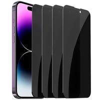 4-piece privacy screen protector for iPhone 16/15/14/13/12/11, sensor protection, compatible with Dynamic Island, 9H anti spy...