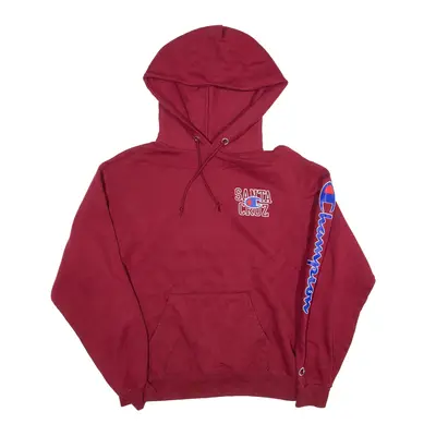 CHAMPION Santa Cruz Hoodie Red Pullover Mens M