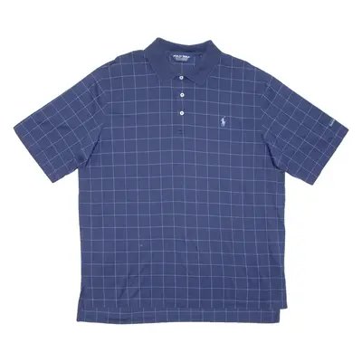 POLO SPORT RALPH LAUREN Golf Mens Polo Shirt Blue Check XL
