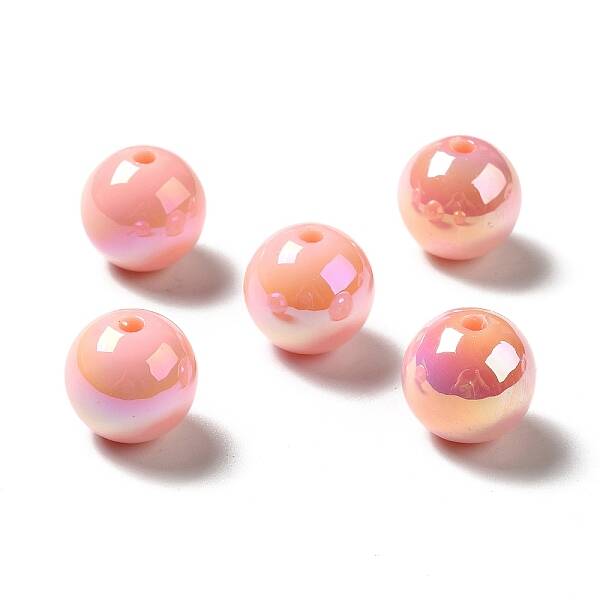 UV Plating Rainbow Iridescent Acrylic Beads