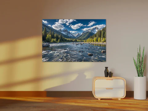 Mountain Majesty and Flowing Waters