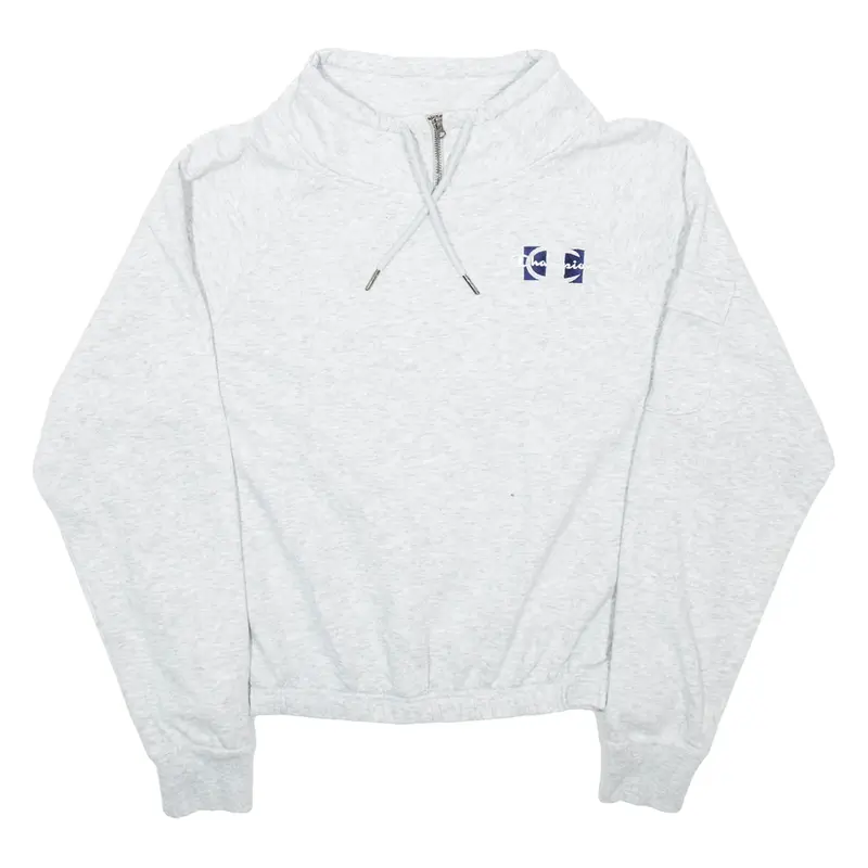 CHAMPION Cropped Womens Sweatshirt Grey High Neck L