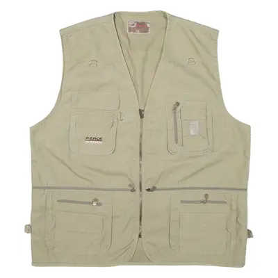 PEACE Utility Mens Gilet Green 3XL