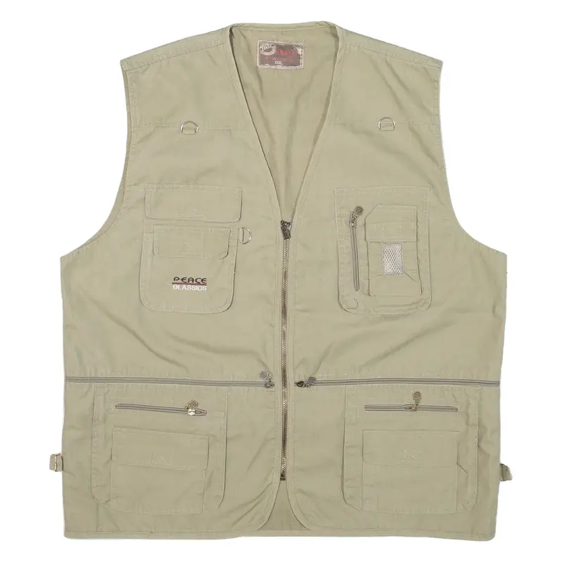 PEACE Utility Mens Gilet Green 3XL