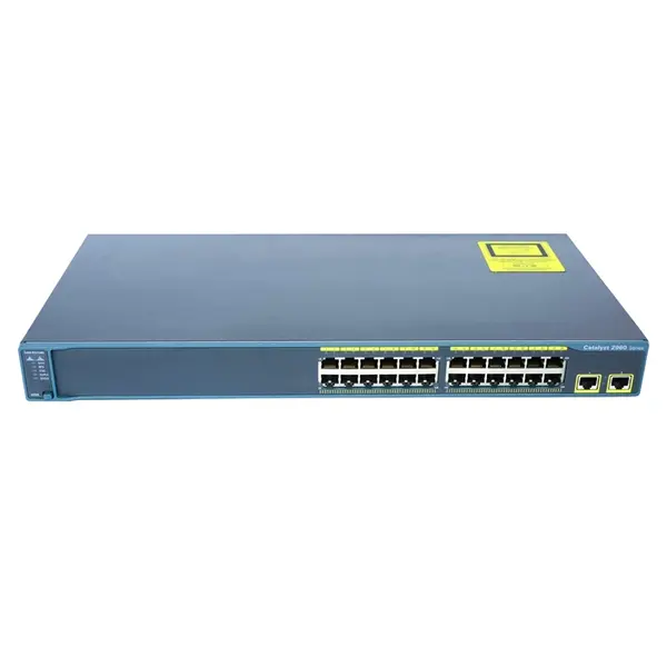 WS-C2960-24TT-L-REF Cisco Catalyst 2960 Series 2960-24T 24 x RJ-45 Ports 10/100Base-TX + 2 x RJ-45 1GbE Uplinks Ports Layer 2...