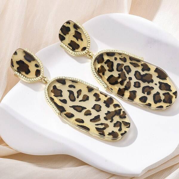 Alloy acrylic Dangle Stud Earrings
