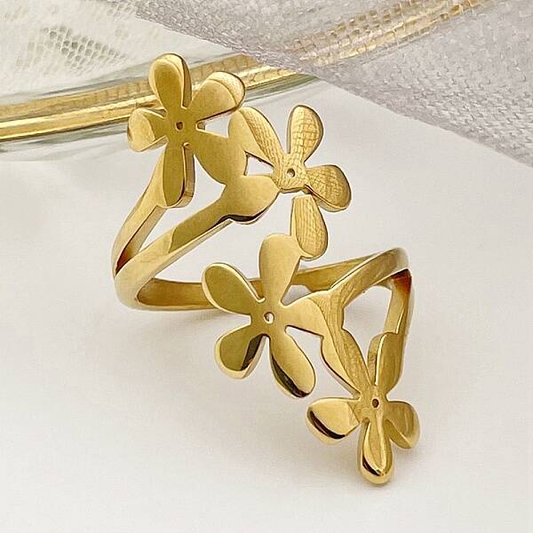304 Stainless Steel Adjustable Rings for Women