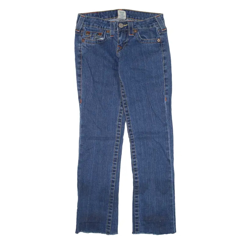 TRUE RELIGION Johny Jeans Blue Denim Regular Straight Womens W25 L27