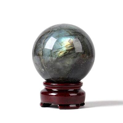 Natural Labradorite Sphere Ornament