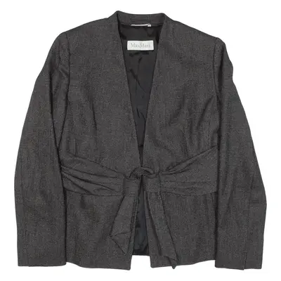 MAX MARA Blazer Knit Jacket Grey Wool Womens UK 12