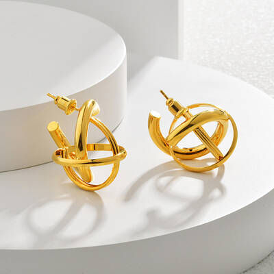 Brass Stud Earrings