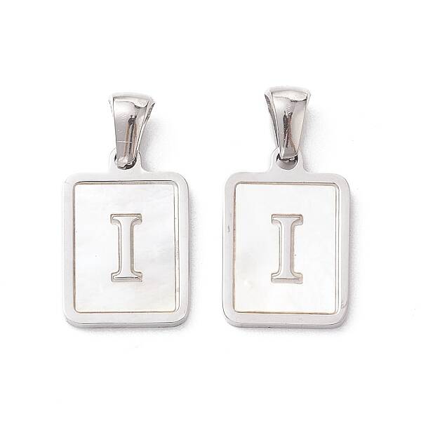 304 Stainless Steel Pave Shell Pendants