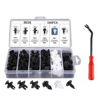 100 PCS Car Clip Retainer Clips Car Rivets Fasteners Retainer Kit and 1 Fastener Removers -Door Trim Panel Clips With Rivet R...
