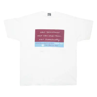 FRUIT OF THE LOOM United Way Mens T-Shirt White XL