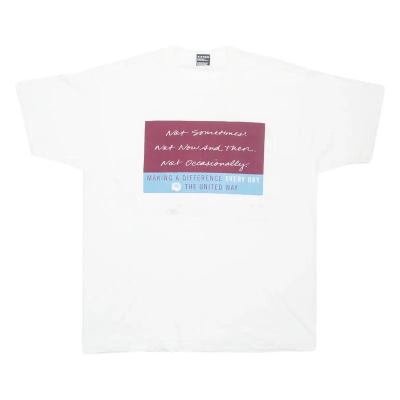 FRUIT OF THE LOOM United Way Mens T-Shirt White XL