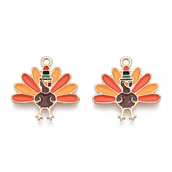 Thanksgiving Day Alloy Enamel Pendants