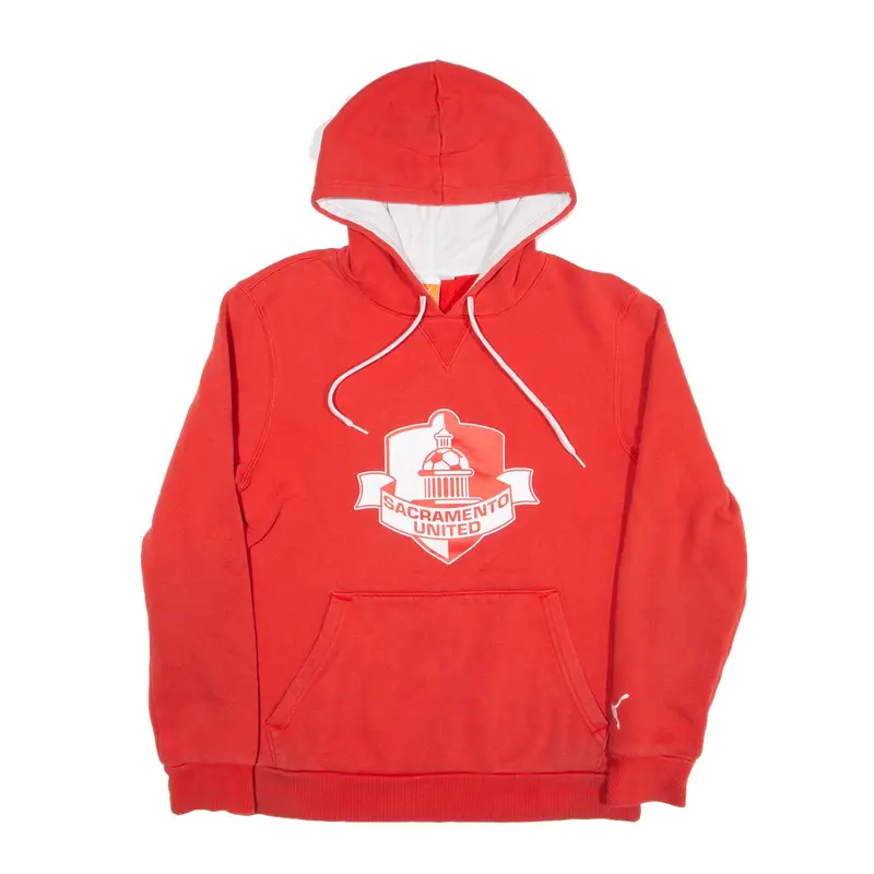 PUMA Sacramento United Hoodie Red Pullover Mens S