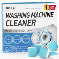 Washing Machine Cleaner Descaler 24 Pack - Deep Cleaning Tablets For HE Front Loader & Top Load Washer, Septic Safe Eco-Frien...