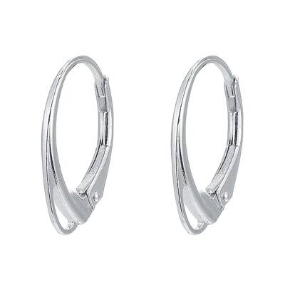 925 Sterling Silver Leverback Hoop Earring Findings