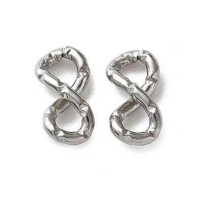 304 Stainless Steel Textured Infinity Linking Rings