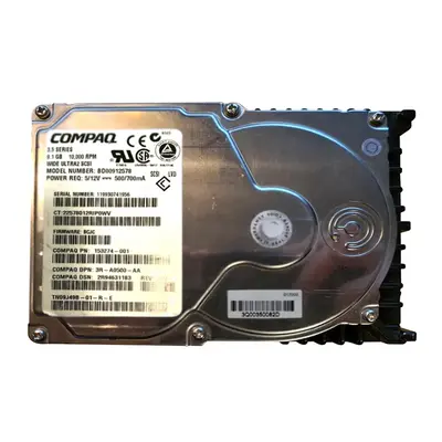 153274-001 HP 9.1GB Wide Ultra2 SCSI 10000 3.5-inch Hard Drive