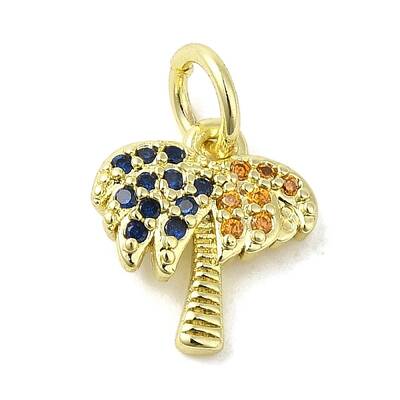 Brass Micro Pave Cubic Zirconia Charms