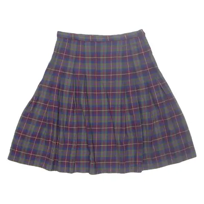 PENDLETON Womens Pleated Skirt Red Midi Wool Check UK 16
