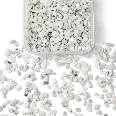 50G Natural Howlite Chip Beads