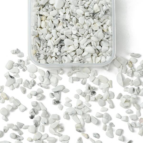 50G Natural Howlite Chip Beads