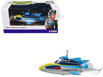 Stingray Submarine Blue and Silver with Yellow Stripes \