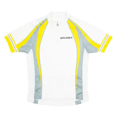 BRUNEX Cycling Mens Jersey White 1/4 Zip M