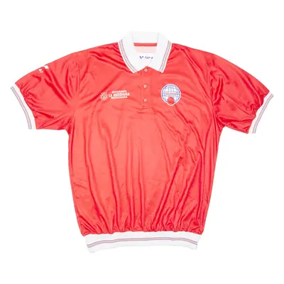 Mens Polo Shirt Red 2XL