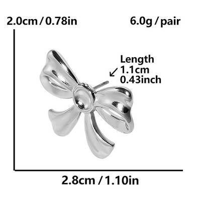 304 Stainless Steel Butterfly Stud Earrings for Women
