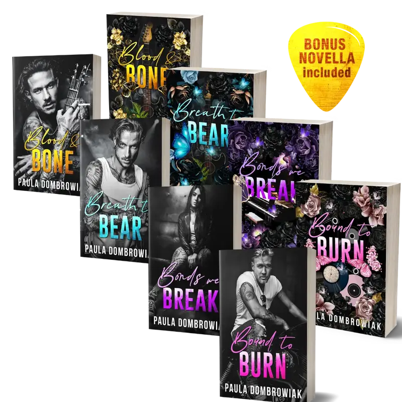 Rockstar bundle : 4 steamy rockstar romance paperback books signed by author, with bonus bookish swag