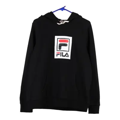 Fila Graphic Hoodie - Medium Black Cotton Blend