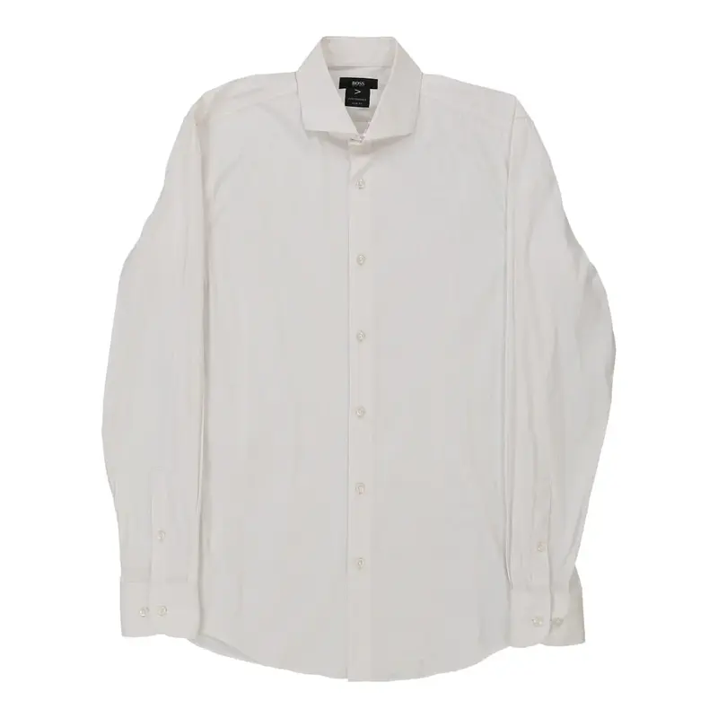 Hugo Boss Slim Fit Shirt - Medium White Cotton