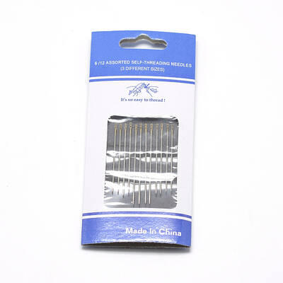 Iron Self-Threading Hand Sewing Needles