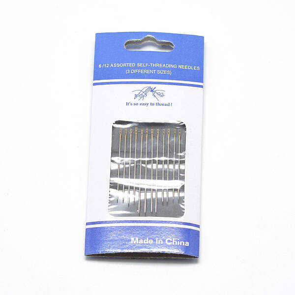 Iron Self-Threading Hand Sewing Needles