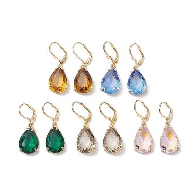Glass Leverback Earring