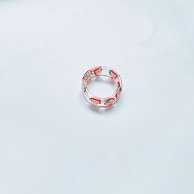 Geometric Colorful Fruit Series Ring - Vintage Style