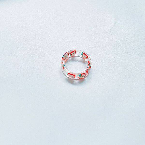 Geometric Colorful Fruit Series Ring - Vintage Style