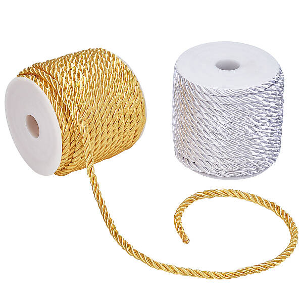 2 Colors 3 Strand Polyester Braided Cord